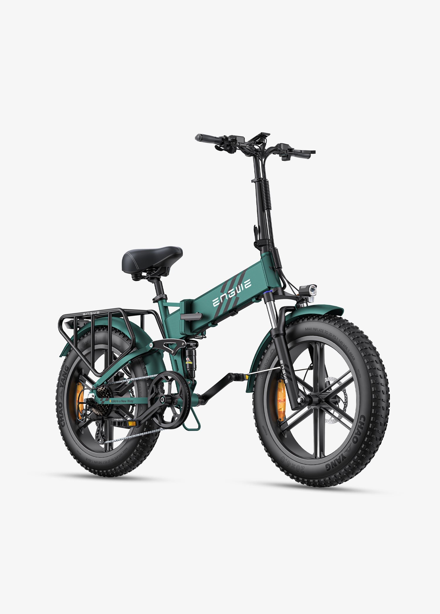 Engwe Engine Pro 2.0 — verde, vista lateral