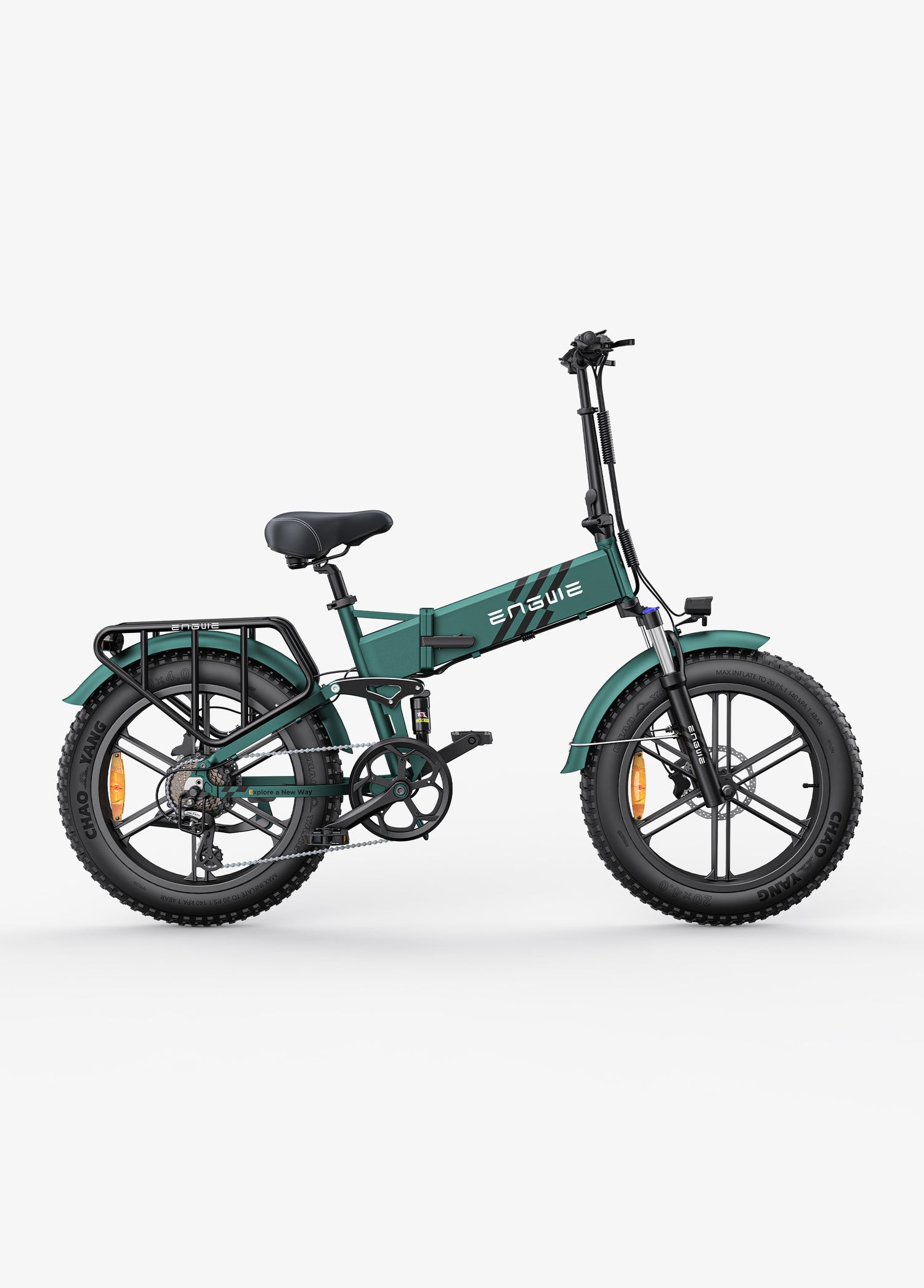 Engwe Engine Pro 2.0 — verde, perspetiva frontal