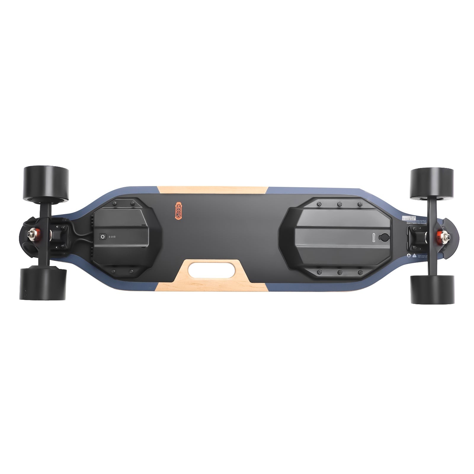 Meepo V5 — parte inferior com baterias
